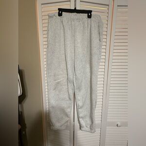Gray sweatpants